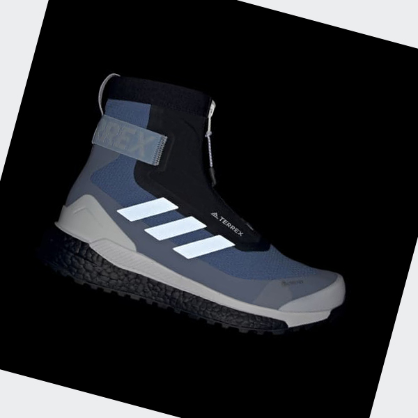 Botas De Montaña Adidas Terrex Free Hiker COLD.RDY Mujer Chile Azules - RTUVYL628