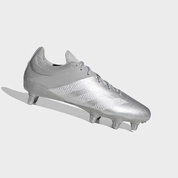 Botas De Rugby Adidas Kakari Elite Soft Ground Hombre Chile Plateadas - HGWAXP967