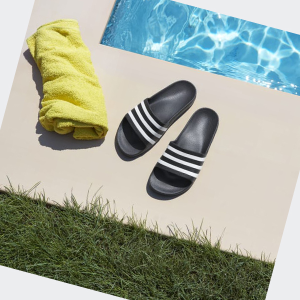Chanclas Adidas Adilette Aqua Hombre Chile Negras - ANGJVL072