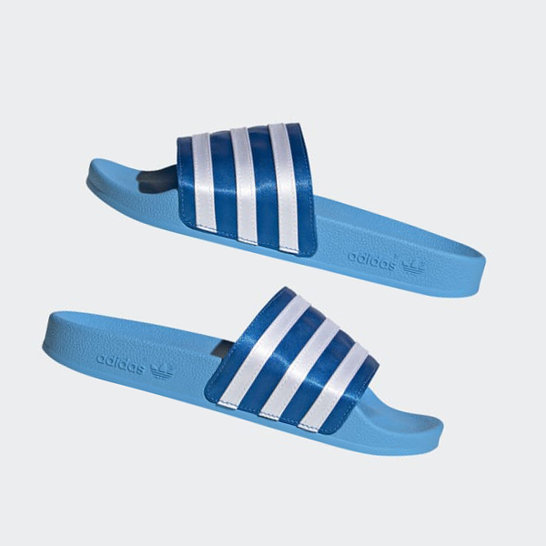 Chanclas Adidas adilette Mujer Chile Azules - YBQLST102