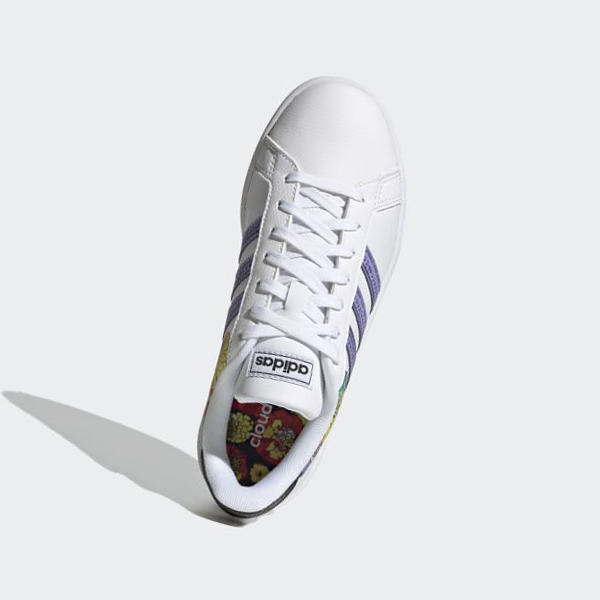 Zapatillas Adidas Grand Court Base Mujer Chile Blancas - BSPRWL832