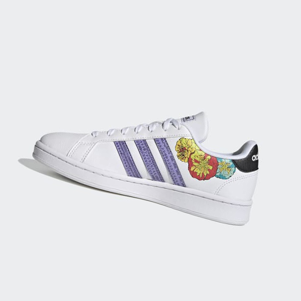 Zapatillas Adidas Grand Court Base Mujer Chile Blancas - BSPRWL832