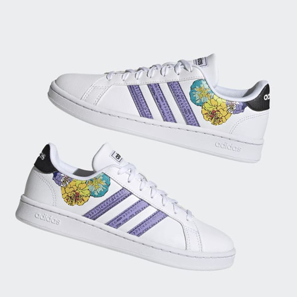 Zapatillas Adidas Grand Court Base Mujer Chile Blancas - BSPRWL832