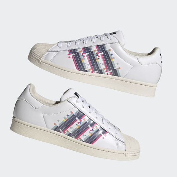 Zapatillas Adidas Superstar Mujer Chile Blancas - DGVLHR298
