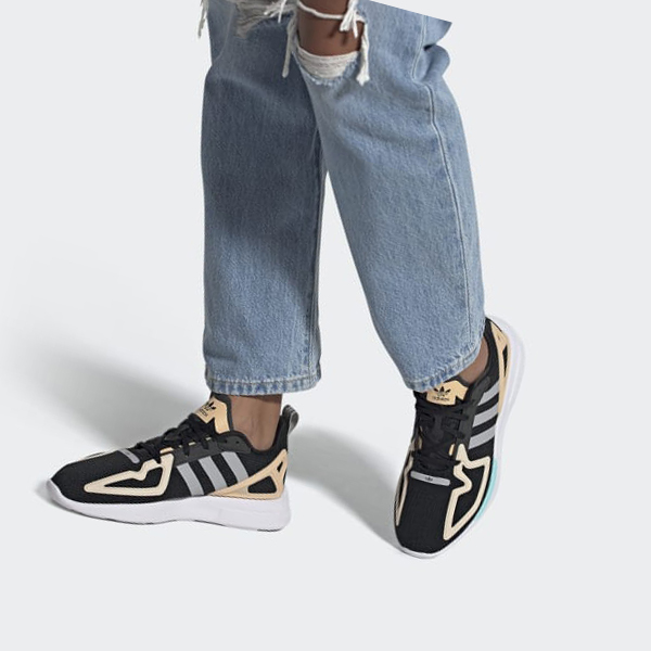 Zapatillas Adidas ZX 2K Flux Mujer Chile Negras - SMLBQW458