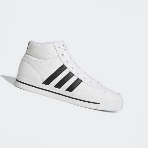 Zapatillas Skate Adidas Retrovulc Mid Lona Hombre Chile Blancas - IDAGFT429