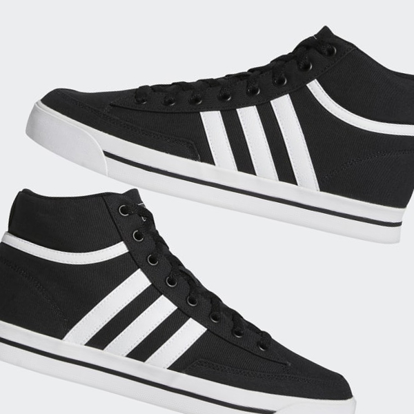 Zapatillas Skate Adidas Retrovulc Mid Lona Hombre Chile Negras - YZOFAV684