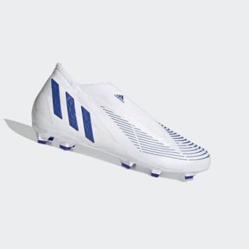 Botas De Futbol Adidas Predator Edge.3 Laceless Firm Ground Hombre Chile Blancas - ARQXFO051