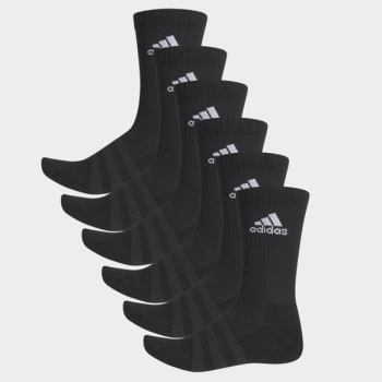 Calcetines Adidas Acolchados Crew 6 Pairs Mujer Chile Negras - LQPWAI568